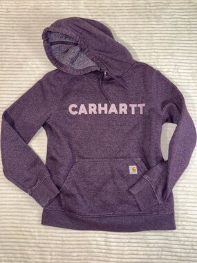 Carhartt Women's Heathered Purple Logo Hoodie
